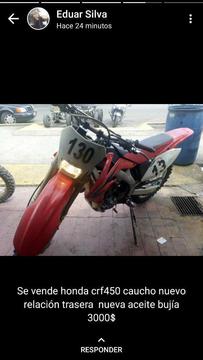 Se Vende Crf450 Honda