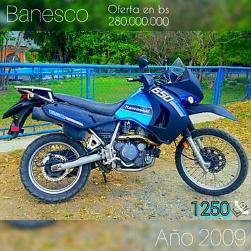 Motocicle 650 Kawasaki Klr Negra Y Azul